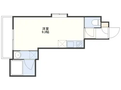 BLOOM.K(ワンルーム/1階)の間取り写真