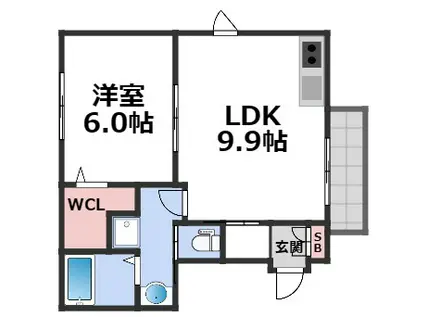 フラワーレジデンス華(1LDK/3階)の間取り写真