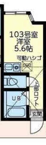 ユナイト黄金町ロザンナの杜(ワンルーム/1階)の間取り写真