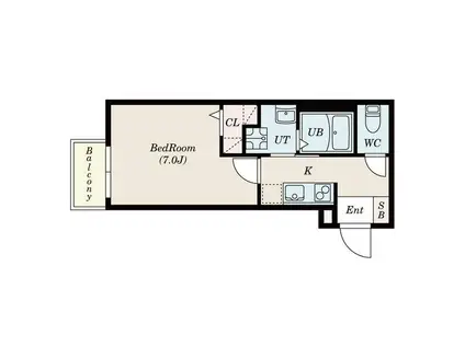 DE LUXE霊屋下(1K/3階)の間取り写真