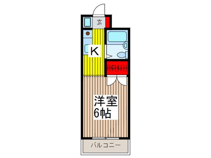 メゾン大洋 PARTⅡ(1K/3階)の間取り写真