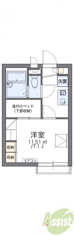 レオパレス五月山(1K/2階)の間取り写真
