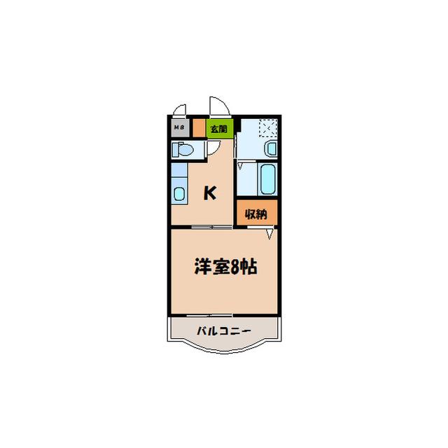 コンフォール(1K/4階)の間取り写真