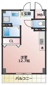 東海道新幹線 静岡駅 徒歩9分 7階建 築4年(ワンルーム/3階)の間取り写真
