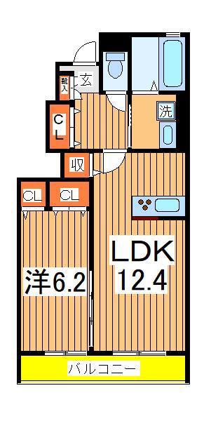 セルティスⅡ(1LDK/1階)の間取り写真