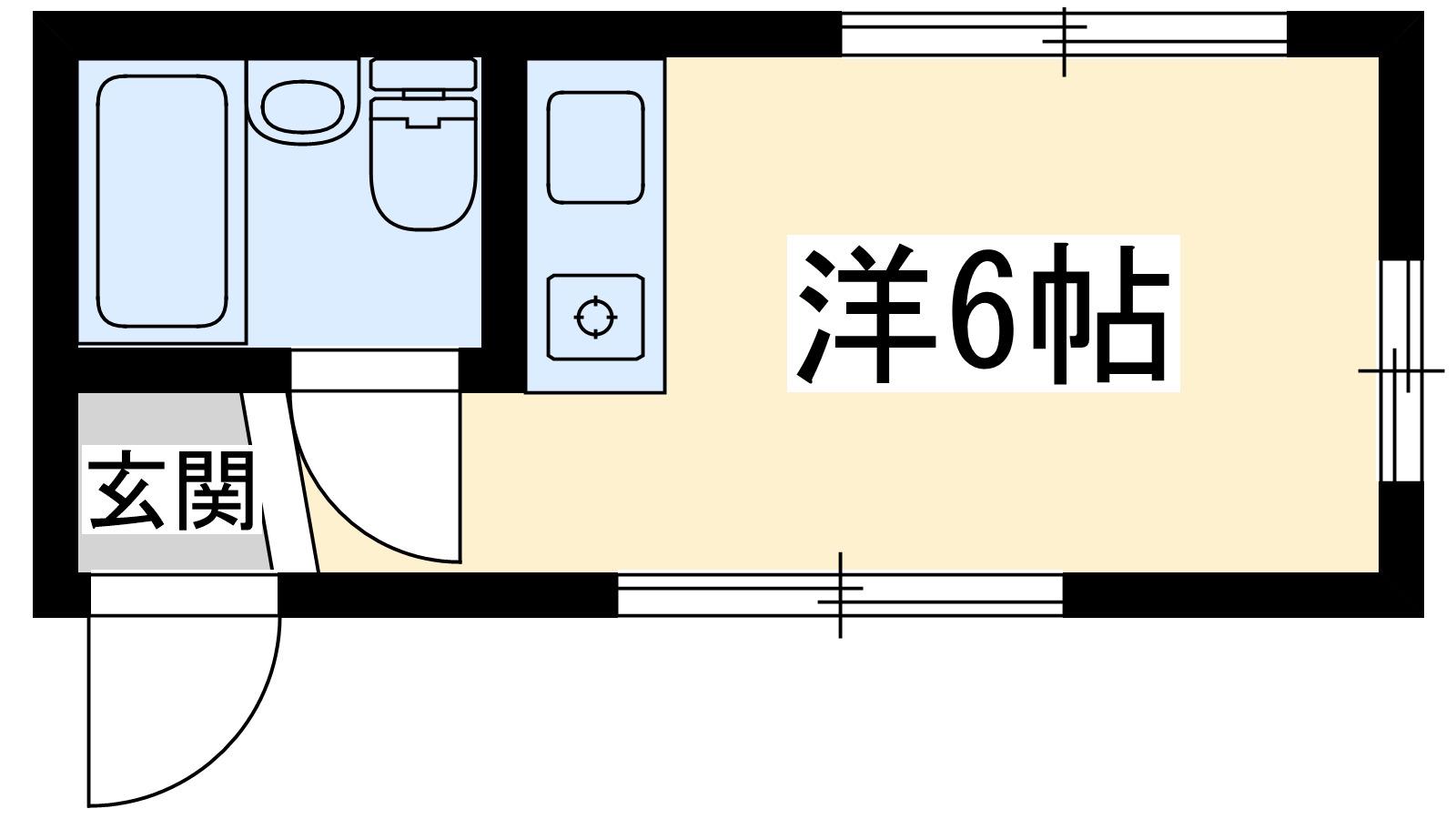 新大阪サンマンションⅡ号館(ワンルーム/5階)の間取り写真