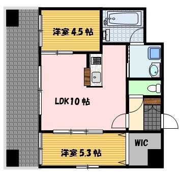 MODERN PALAZZO 浦上駅前(2LDK/7階)の間取り写真