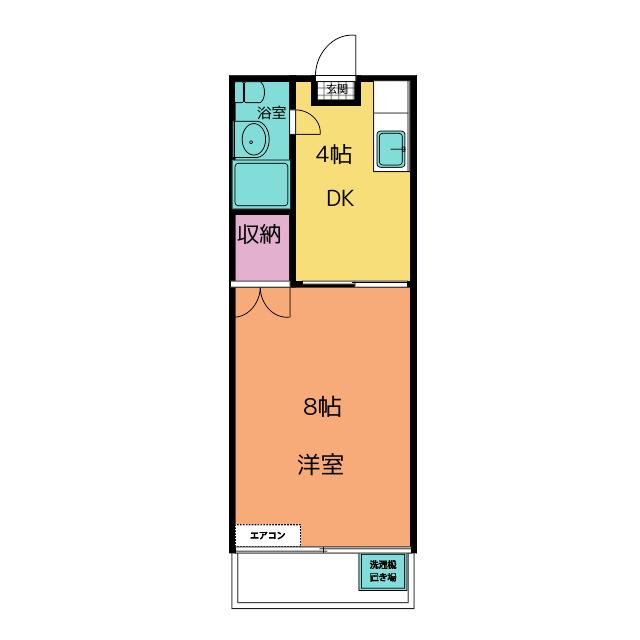フォーレスト室園(1DK/1階)の間取り写真