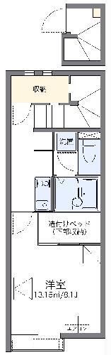 レオネクストR&AII(1K/2階)の間取り写真