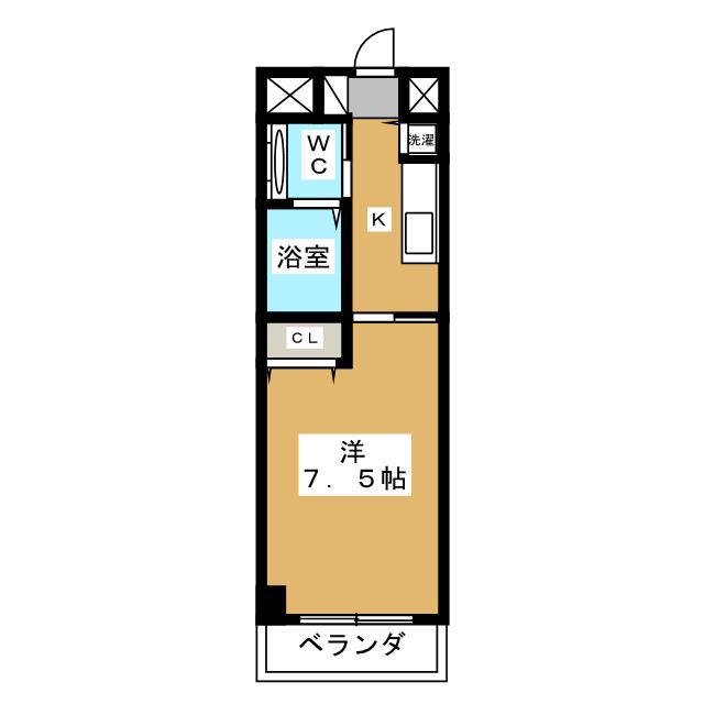 耕和ビル(1K/2階)の間取り写真