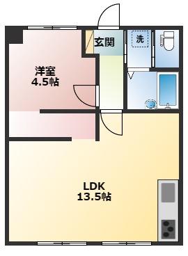 Vタウン(1LDK/3階)の間取り写真