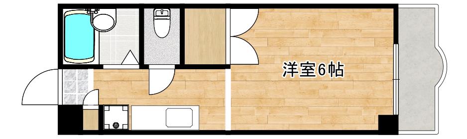 アリーズ鴨池(ワンルーム/5階)の間取り写真
