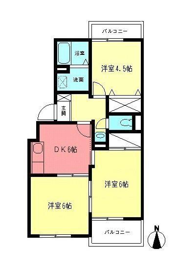 シャトルZ(3DK/3階)の間取り写真