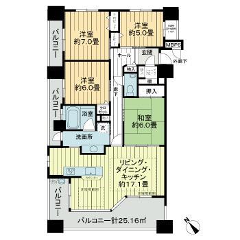 ライオンズステーションプラザ安城(4LDK/3階)の間取り写真