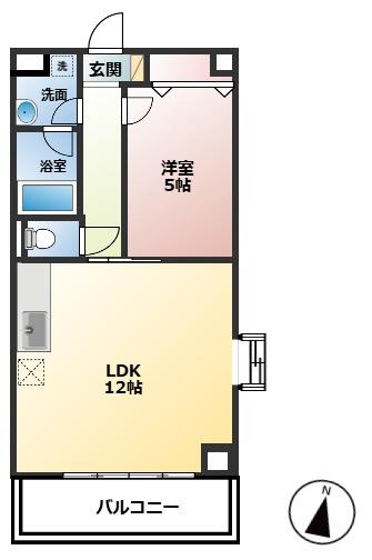 JOIE DE VIVRE(1LDK/3階)の間取り写真