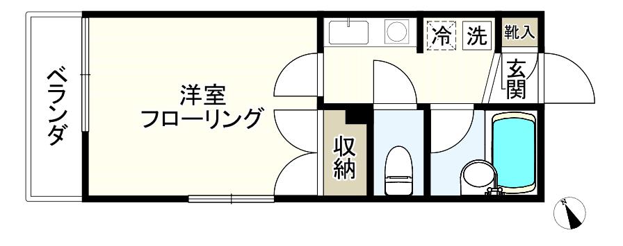 セブンヒルズ東高円寺(1K/2階)の間取り写真