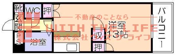 ICセンタービル(ワンルーム/4階)の間取り写真