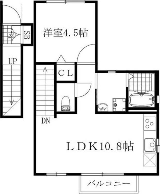エントピアヤダIII(1LDK/2階)の間取り写真