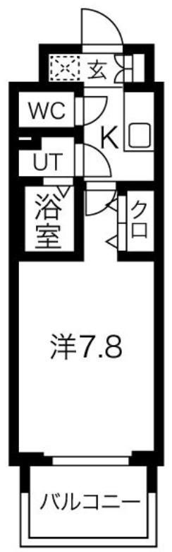 フォーリアライズ福島ウエスト(1K/3階)の間取り写真