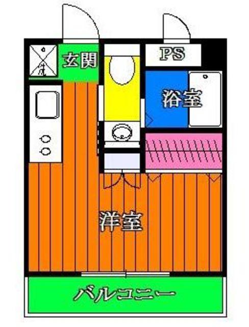 フォルテシモ(ワンルーム/1階)の間取り写真