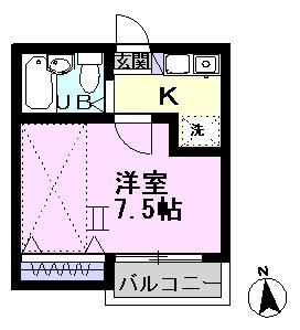 アネックス南流山5期(1K/2階)の間取り写真