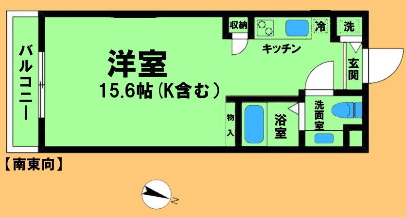 グレイシャスハシモト(ワンルーム/3階)の間取り写真