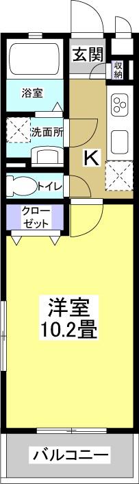 CLASS(1K/5階)の間取り写真