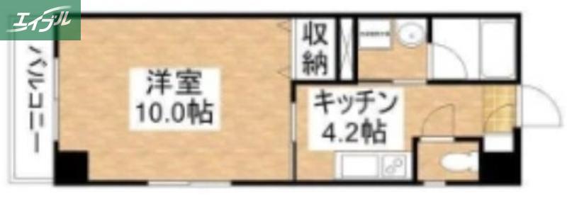 MIRAGE MARUNOUCHI(1K/4階)の間取り写真