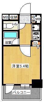 ヴィラマリア(1K/11階)の間取り写真