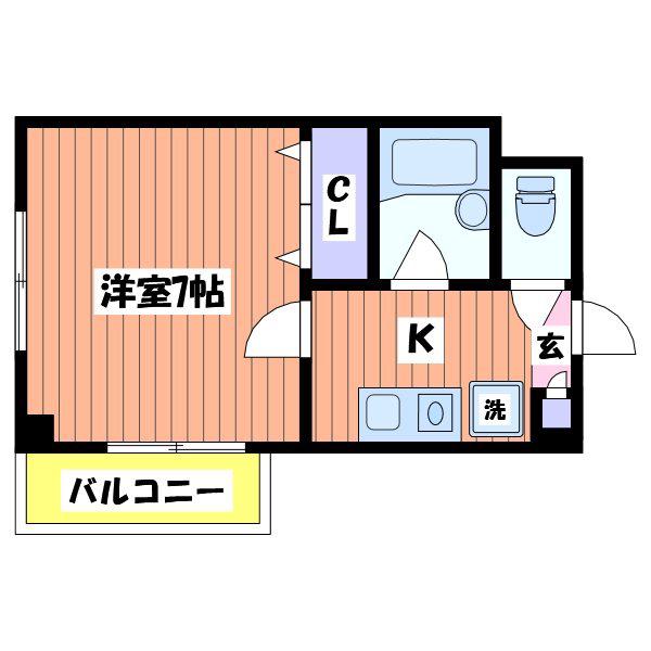 桜プリズム(1K/3階)の間取り写真