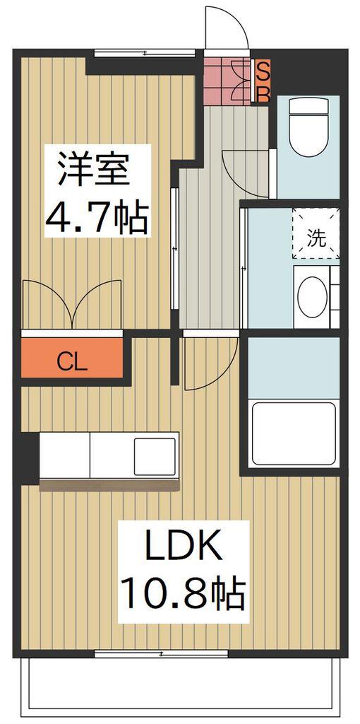サングランデⅢ(1LDK/2階)の間取り写真