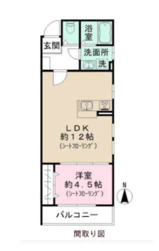メゾンリヴゴーシュ(1LDK/2階)の間取り写真