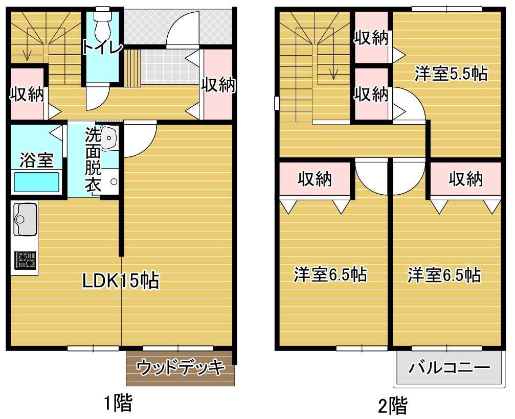 テラス磐梯(3LDK/1階)の間取り写真
