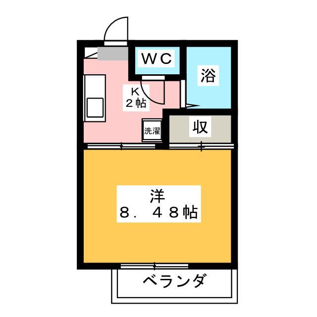 レーベン美里 B棟(1K/1階)の間取り写真