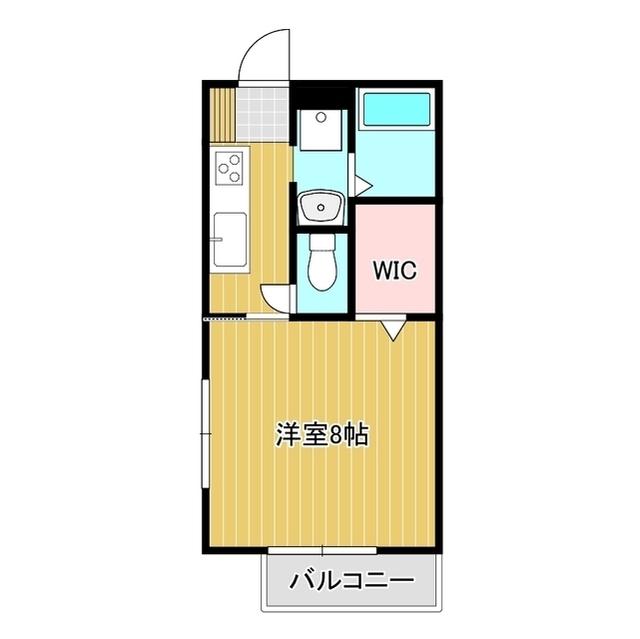 リヴェール絹の台C(1K/1階)の間取り写真