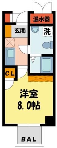 S-FORT西宮(1K/7階)の間取り写真