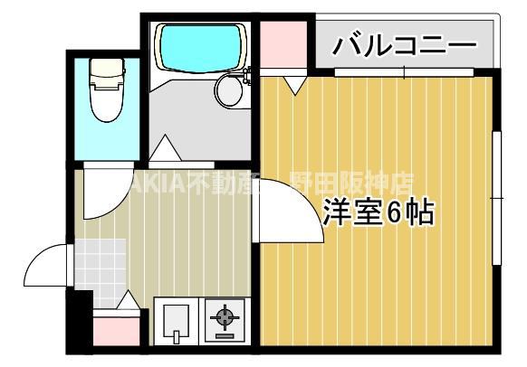 エースハイツ玉川(1K/3階)の間取り写真