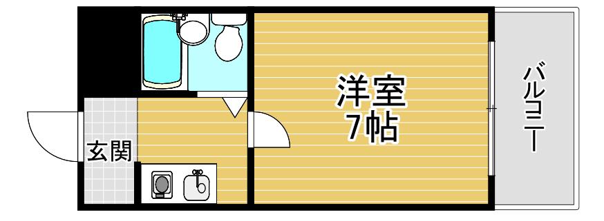 クリオ福島(1K/4階)の間取り写真