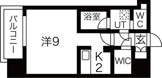 ヴィラエーデル名駅(1K/7階)の間取り写真