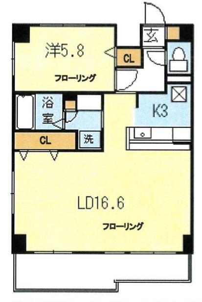 第一寿美家ビル(1LDK/4階)の間取り写真