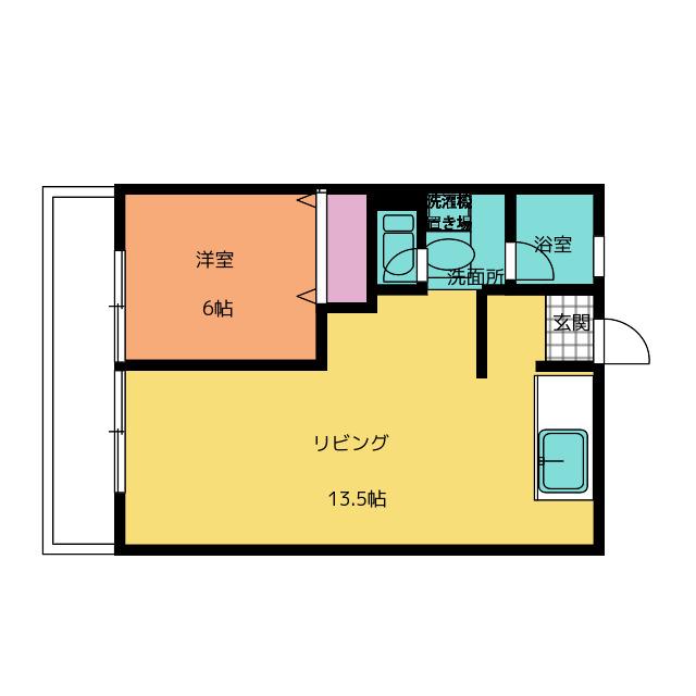 ソワンポルテ(2LDK/2階)の間取り写真