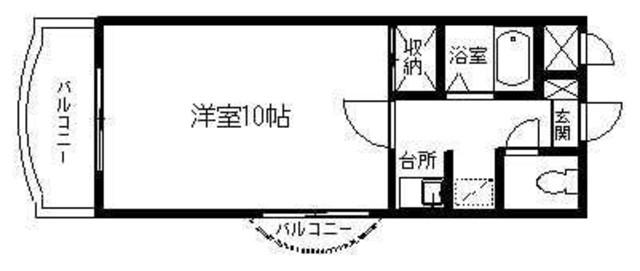 高宮センターヴィレッジ(ワンルーム/4階)の間取り写真