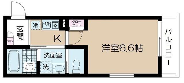 フェリーチェ中野新橋D(1K/2階)の間取り写真