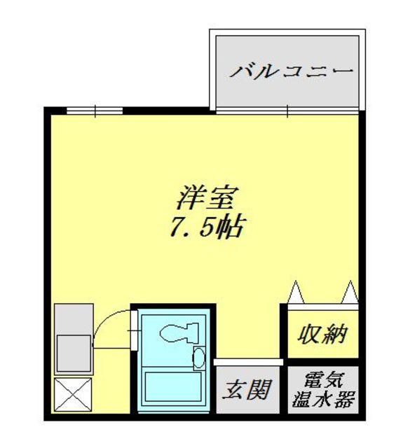 ベルハイツ座間(ワンルーム/5階)の間取り写真