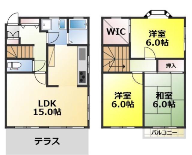 レジデンス小榑B棟(3LDK/1階)の間取り写真