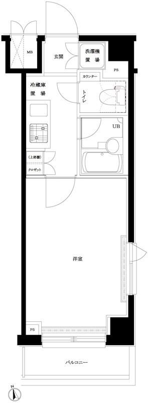 ルーブル大森六番館(1K/6階)の間取り写真