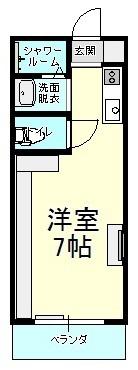 メゾンドモウリ(ワンルーム/3階)の間取り写真
