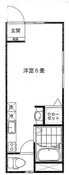 グリーンハイツ(1K/2階)の間取り写真