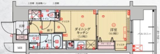 ベラジオ 雅び 京都七条ウエストII(1DK/10階)の間取り写真