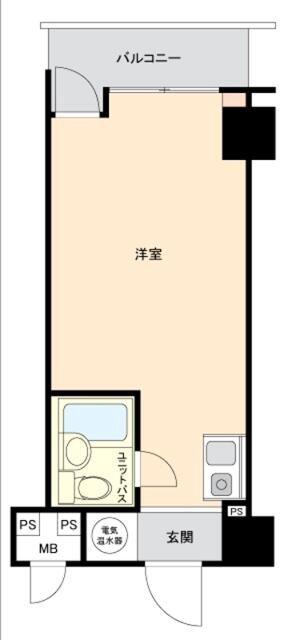 ニューライフ恵比寿(ワンルーム/3階)の間取り写真